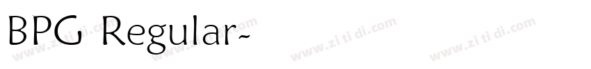BPG Regular字体转换